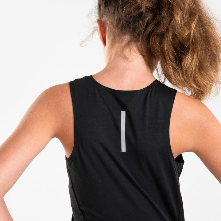 Immagine prodotto Kiprun Tanktop Croptop Running atmungsaktiv Mädchen - 900 schwarz (12, 13, 14)