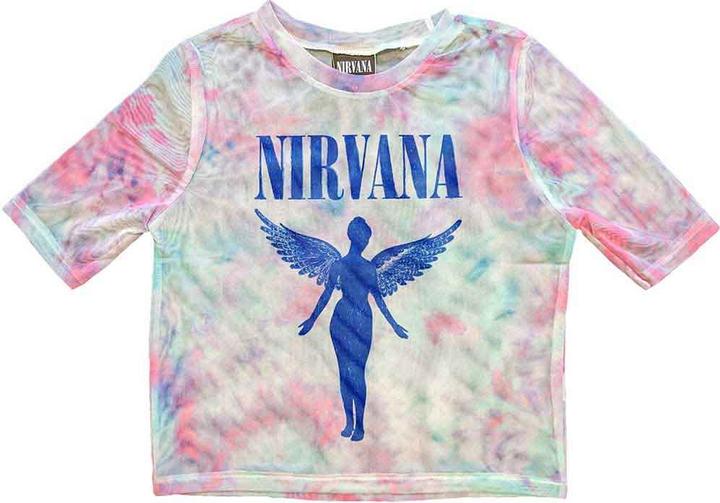 Nirvana Angelic Blue Mono Crop Top (Girlie)