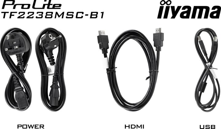 Actual product image iiyama Dis Public 22 TF2238MSC-B1 TOUCH (1920 x 1080 pixels, 22")