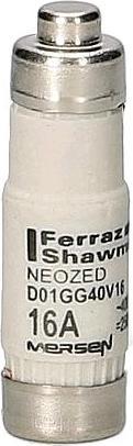 Mersen R223023 Fusibile di collegamento Neozed D01 16A grigio 10 pz. (16 A)