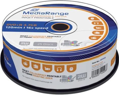 Actual product image MediaRange DVD+R 4.7GB, 25 spindle (25 x)