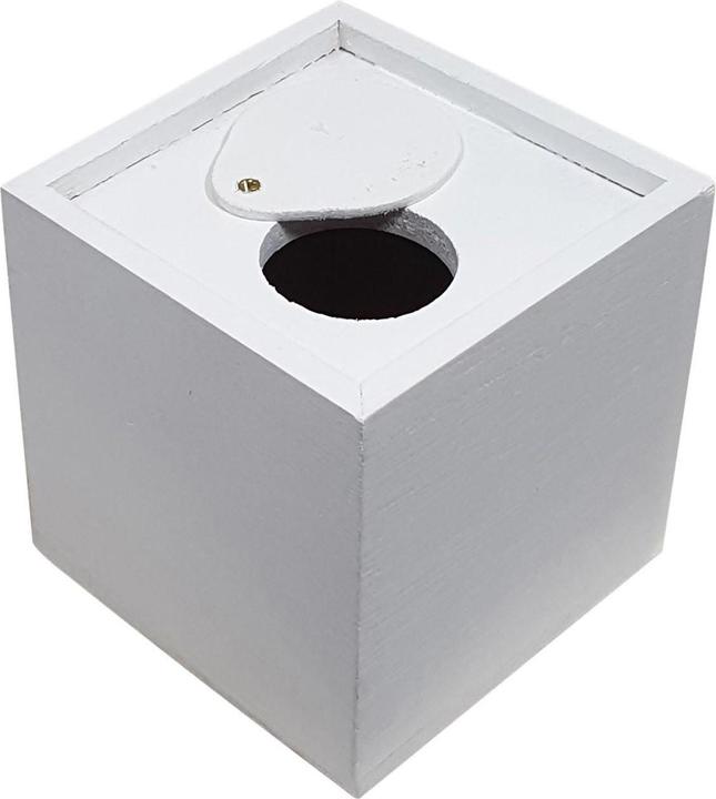Actual product image Playwood Wooden money box square white (8.5 x 8.5 x 8.5 cm)