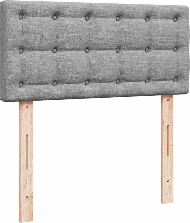 Immagine prodotto VidaXL Ottomana con materasso in tessuto grigio chiaro 100x200 cm (100 x 200 cm)