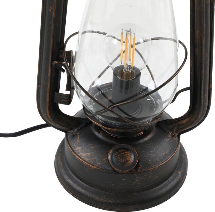 Actual product image Lindby Raisa table lamp Rust/Clear (E14)