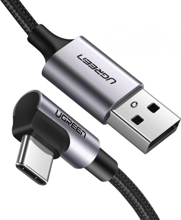 Produktbild Ugreen USB-C gewinkelt zu USB-A 2.0 A Datenkabel (2 m, USB 2.0)