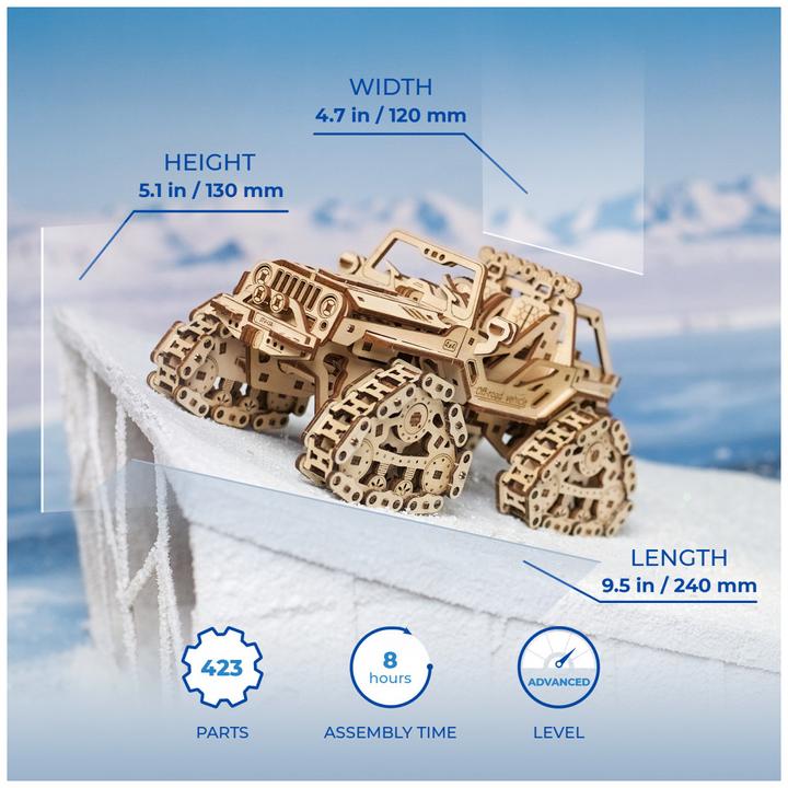 Actual product image Ugears 70204 Tracked Off-Road Vehicle