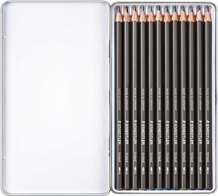 Image du produit Staedtler tinted 146 10T stylo couleur teinté à l'eau, étui métallique, 12 pièces, triées (12 couleurs, 1 x)