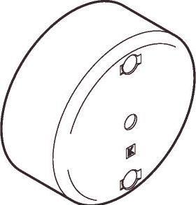 Image du produit LK Rosace de collier 4 conducteurs+masse Ø 80 mblanc