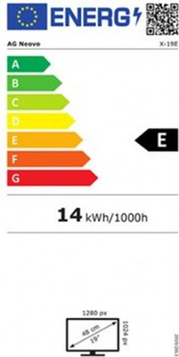 Etichetta energetica AG neovo X-19EW 19IN 1280 X 1024 250CD (1280 x 1024 pixel, 19")