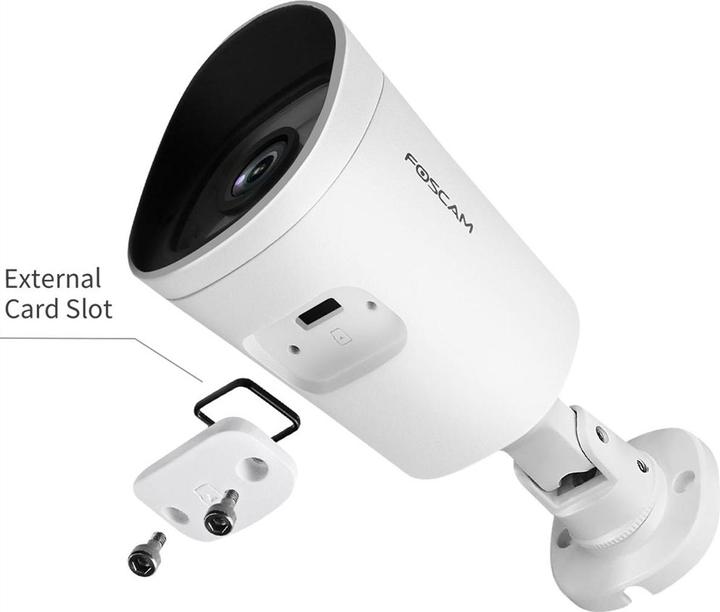 Produktbild Foscam G2EP - IP-Sicherheitskamera - Outdoor - Geschoss - Wand - Weiss - 90° (1920 x 1080 Pixels)