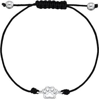 Brilio Silver - Black Kabbalah Paw Bracelet BRC189WBC