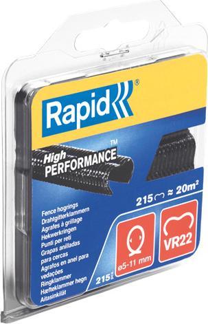 Image du produit Rapid VR22 Agrafes annulaires noir 215 pièces (215 x)
