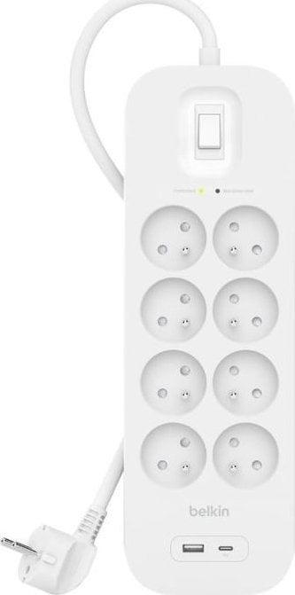 Image du produit Belkin Protection contre les surtensions avec sortie USB C 8 (8 x, PECO 7/5, 2 m)