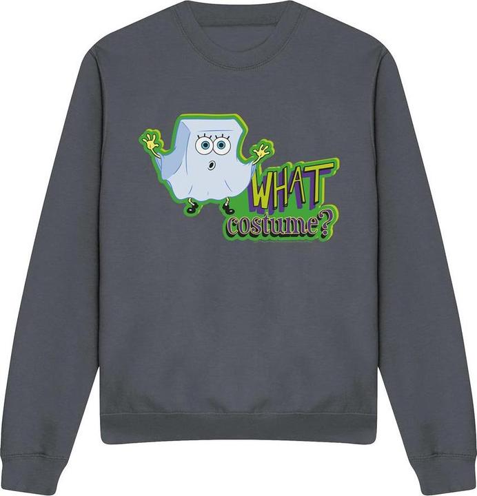 Actual product image Spongebob Squarepants Unisex Adult What Costume? Sweatshirt (XXL)