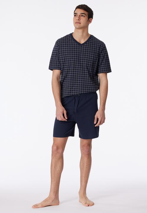 Produktbild Schiesser kurzer Pyjama Shorty Schlafanzug 100% Baumwolle | auch in Übergrössen (60)