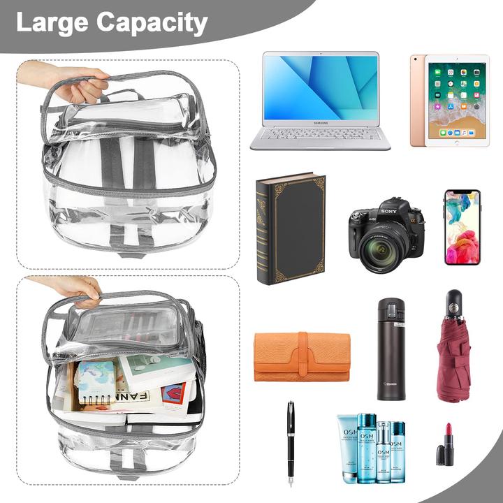 Produktbild Only-Bags.Store Rucksack Klarer Rucksack Kunststoff Schulrucksack Transparenter Rucksack Klarer Rucksack Kunststoff