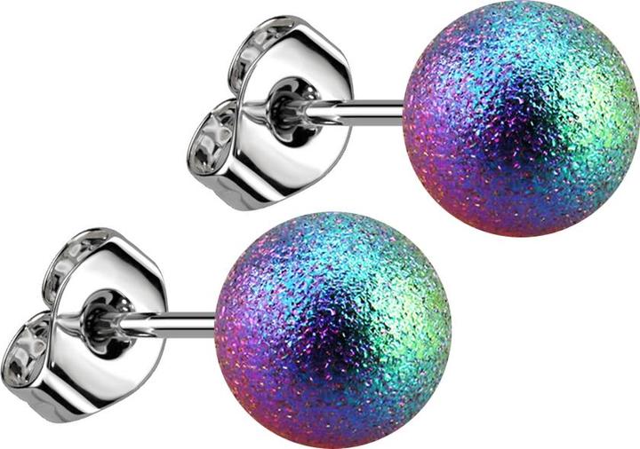 Immagine prodotto Star Piercing Orecchini a perno con pallina colorata e maculata (senza ottone, Acciaio chirurgico 316L)