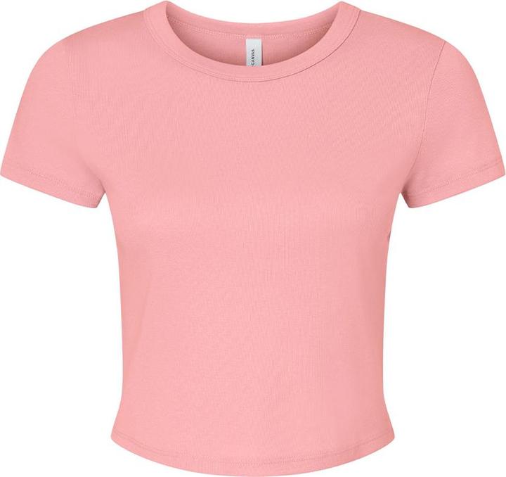 Actual product image Bella Canvas Womens/Ladies Micro-Rib Crop T-Shirt (XS)