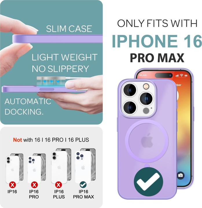 Actual product image Nalia Matte hybrid case with MagSafe function (Apple iPhone 16 Pro Max)