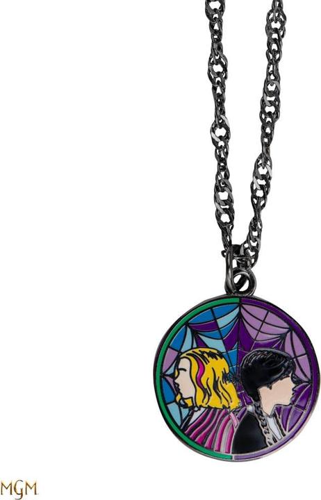 Actual product image Cinereplicas Wednesday Necklace with Pendant Enid and Wednesday