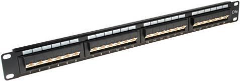 Immagine prodotto Patchpanel 24 porte non schermate a 45° CAT6 PATCHPANEL 24P UTP C6 45GR