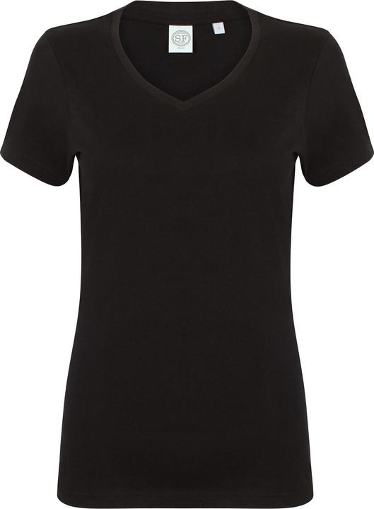 Skinni Fit Feel Good Stretch TShirt mit VAusschnitt Kurzarm