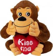 Actual product image IKO Plush gorilla with red heart "Kiss me" h=40cm (40 cm)
