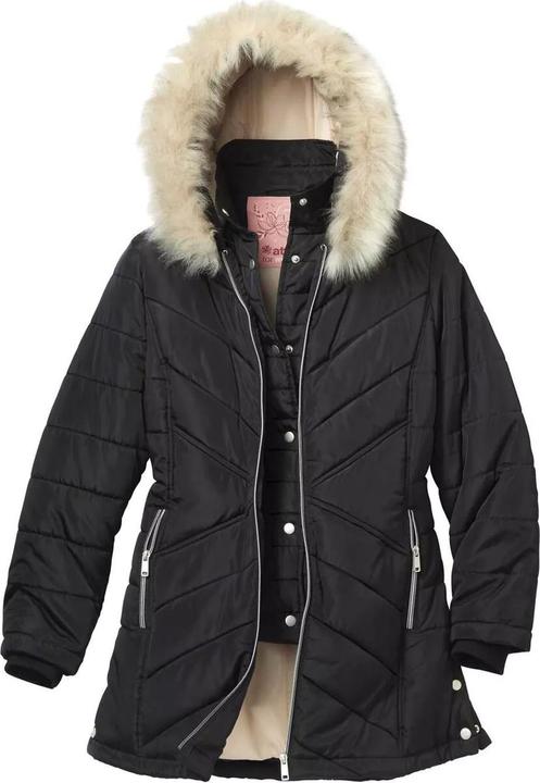 Atlas For Women Wattierte Jacke Grosse Kälte mit WebpelzKapuze