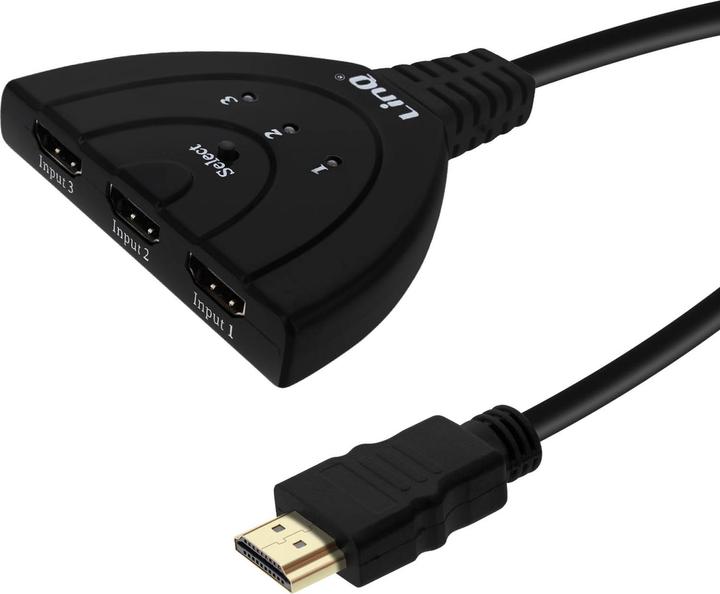 Immagine prodotto LinQ Adattatore multiplo /HUB HDMI maschio a 3x porte HDMI, di - Nero (0.15 m, HDMI)