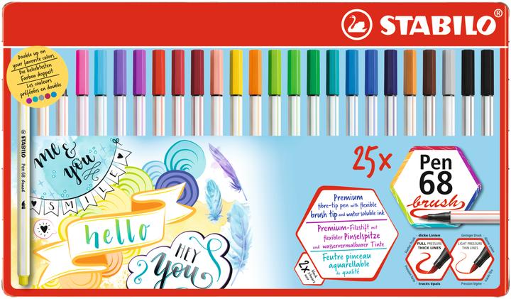 Produktbild STABILO Brush Pen 68 (Sortiert, 25 x)