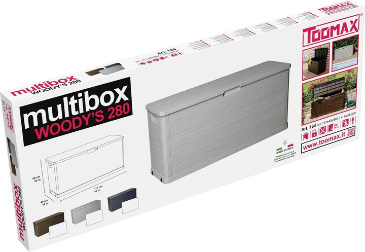 Actual product image Toomax Cushion box collection multibox woody's 280 DARK ANTHRACITE