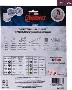 Image du produit Craft Buddy Hulk, carte 18x18cm Crystal Art