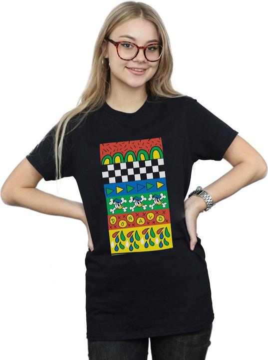 Immagine prodotto Disney Donald Duck Vintage Pattern Maglietta Ampia Donna (S)