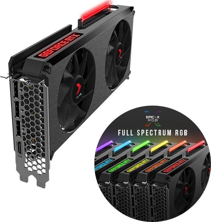 Produktbild PNY VCG3060T8LDFXPPB Grafikkarte NVIDIA GeForce RTX 3060 Ti GDDR6 (8 GB)