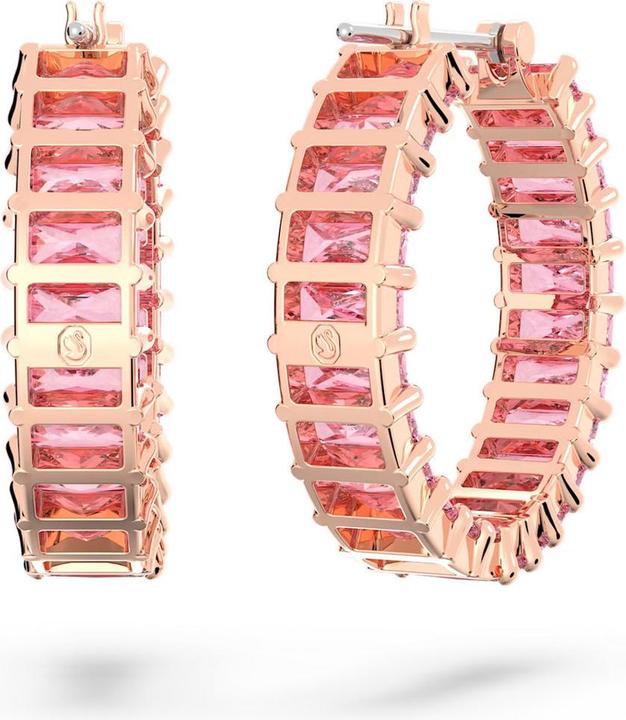 Produktbild Swarovski Matrix Kreolen Baguette Schliff Rosa Roségold (Swarovski Metall)