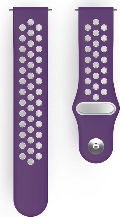 Immagine prodotto Hama Bracciale sportivo in silicone per Fitbit Versa2/Versa/Versa Lite, viola/grigio, univ. (Silicone, Acciaio inox)