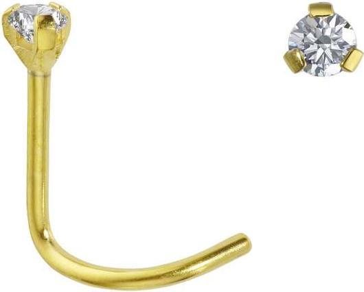 Produktbild Bijouteria Nasenpiercing (Titan, Zirkonia, PVD Beschichtung (goldfarbig))