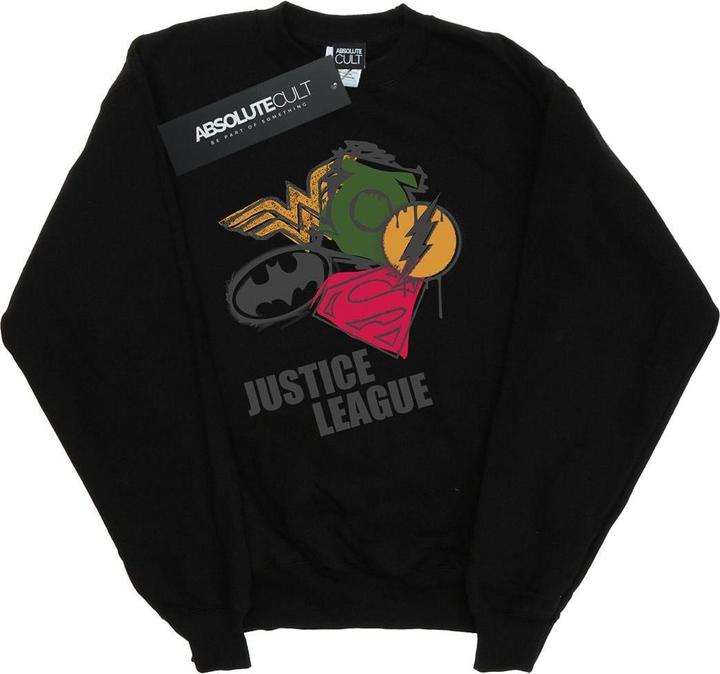 Justice League Spray Logos Sweatshirt (XXL)