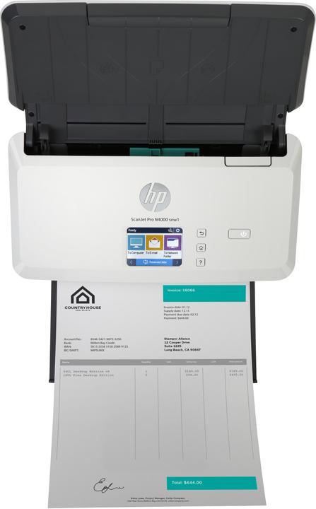 Actual product image HP ScanJet Pro N4000 snw1 (USB, LAN, WLAN)