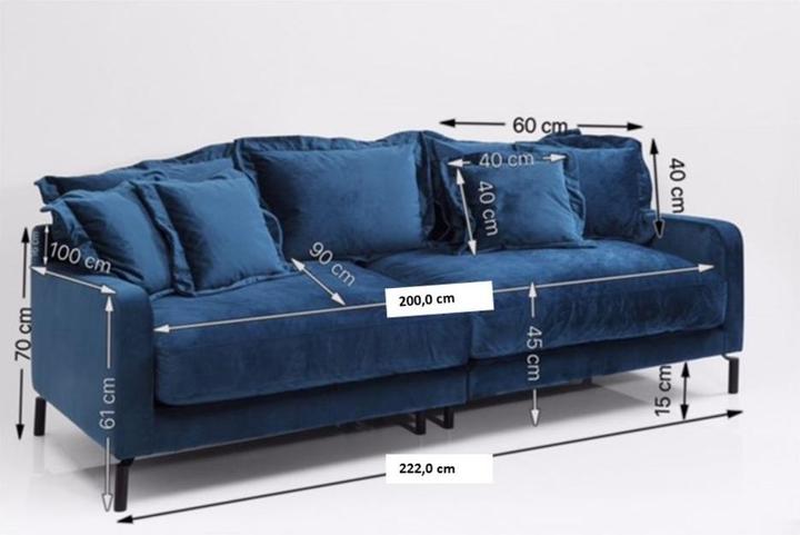 Actual product image Kare Design Sofa Lullaby 2-seater Bluegreen (2 person sofa)