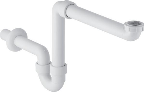 Produktbild Geberit Raumsparsiphon 1 1/2" und 1 1/4" x 40 mm Raumsparmodell wei 151107111 (Röhrensiphon, 1 1/4")