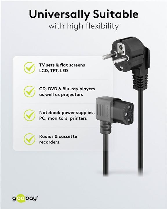 Image du produit Goobay Câble de raccordement pour appareils froids (2 m)