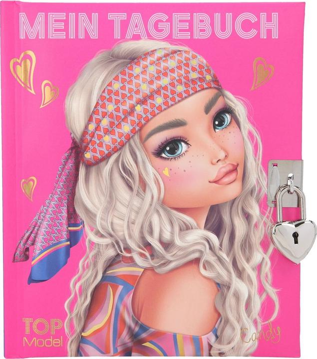 Image du produit Top Model Journal (15,5 x 18 cm, À rayures, Couverture rigide)