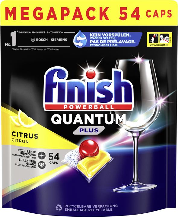 Actual product image Finish Quantum Plus (Tabs, 54 Washing cycles)