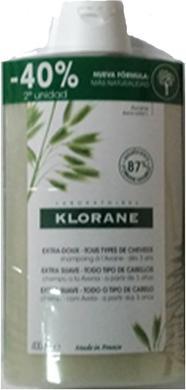 Klorane Extra sanftes Hafershampoo 400ml - 2er-Pack (400 ml, Flüssiges Shampoo)