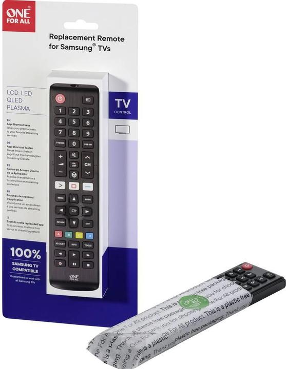 Produktbild One for All URC 4910 - Samsung Ersatzfernbedienung (Universal Fernbedienung, Infrarot)