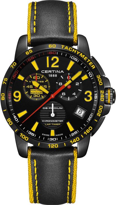 Certina DS Podium Chrono Lap Timer Racing Edition (Analoguhr, Chronograph, Swiss Made, 42 mm)