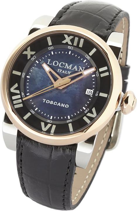 Image du produit Locman Italy Montre unisexe Toscano automatique noire Ref. 590 (Montre analogique, 41 mm)