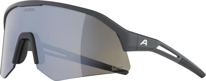 ALPINA SPORTS Sonic HR Q-Lite (Grigio notte opaco, Argento)
