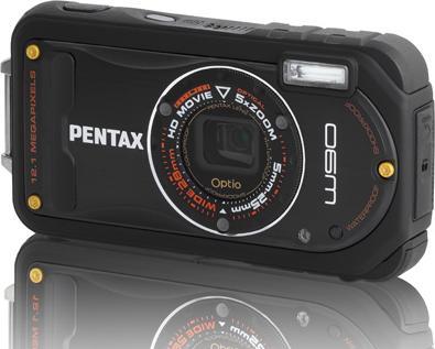 Pentax Optio W90, 12MP, 5x Zoom, Résistant à l'eau, Noir